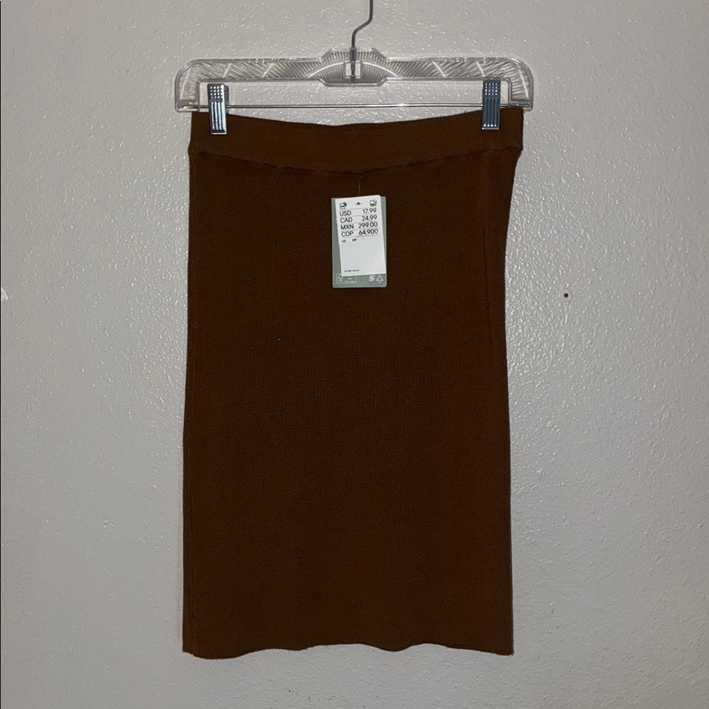 NWT H&M Brown Knit Skirt